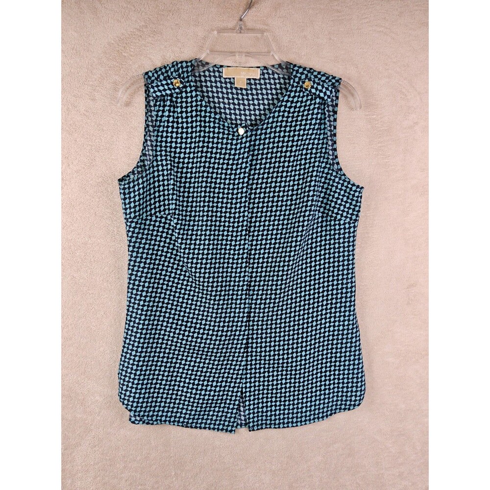 Michael Kors MK Women’s Sleeveless Button Front Blouse Top Size 2